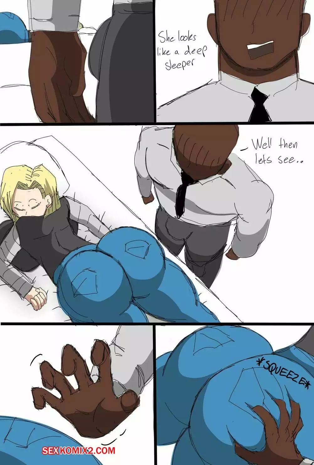 Dragon Ball. Андроид 18 любит черные члены. Android 18 Blacked Comics. ZDaddyEcchi. | Страница 89